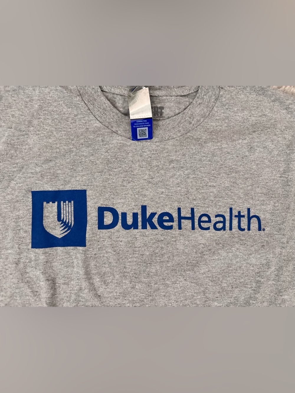Duke Health Men's Gray Crewneck T-shirt, S